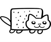 Printable simple nyan cat coloring pages