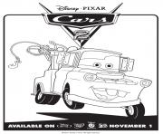 Printable disney cars 2 mater coloring pages