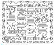 Printable american election 2016 republican vs democrat coloring pages