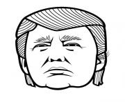 Printable donald trump vector funny coloring pages