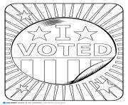 Printable i voted coloring pages