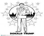 Printable donald trump super star coloring pages