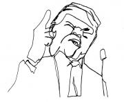 Printable donald trump by kid coloring pages