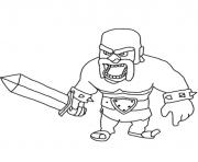 Printable barbarian king 3 clash of clans coloring pages