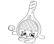 Printable Tennis Racket shopkins season 5 coloring pages