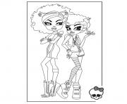 Printable monster high clawdeen howleen wolf coloring pages