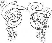 Printable cartoon s fairy odd parents wanda and cosmocfe6 coloring pages