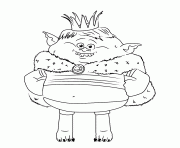 Printable Prince Gristle from trolls coloring pages