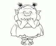 Printable Ugly Bridget from Bergens Trolls coloring pages
