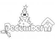 Printable december christmas 2 coloring pages