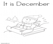 Printable its december youpi coloring pages