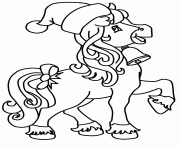 Printable pony christmas coloring pages