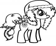 Printable my little pony christmas coloring pages