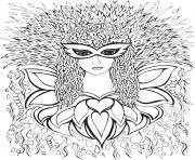 Printable Creative Haven Fanciful Faces Adults 2 coloring pages