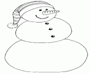 Printable beannie snowman winter s7e22 coloring pages
