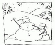 Printable free winter s snowman 3981 coloring pages