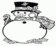 Printable christmas winter snowman with hatb3d6 coloring pages