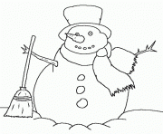 Printable christmas winter snowman carrot nosefc3a coloring pages