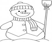 Printable winter s snowman free42fb coloring pages