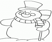 Printable snowman winter themed s12f13 coloring pages