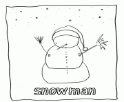 Printable snowman free winter sa7d9 coloring pages