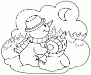 Printable snowman s to print looking to the moon3b15 coloring pages