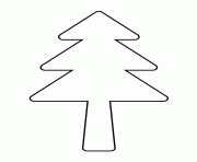 Printable christmas pine tree stencil coloring pages