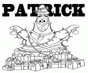 Printable patrick the christmas tree coloring pages