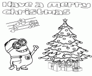 Printable minion christmas coloring pages