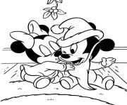 Printable mickey mouse disney christmas 5 coloring pages