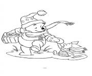 Printable winnie the pooh disney christmas 11 coloring pages