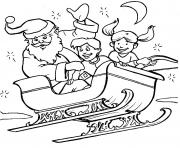 Printable santa and kids christmas santa claus 19 coloring pages