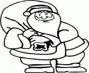Printable simple christmas santa claus 02 coloring pages