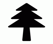 christmas pine tree silhouette