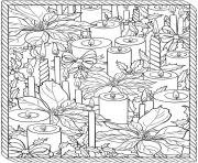 Printable adult christmas candles coloring pages