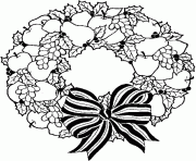 Printable wreath free s for christmas holiday coloring pages