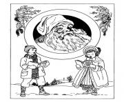 Printable christmas adults traditional coloring pages