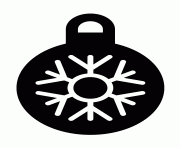Printable snowflake ornament silhouette coloring pages