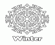 Printable winter snowflake sb75a coloring pages