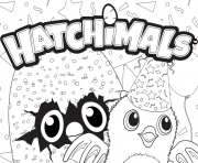 Printable Hatchy hatchimals logo coloring pages