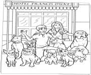 Printable huge familyof dogs df5d coloring pages