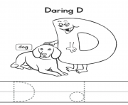 Printable daring and dog printable alphabet s45c5 coloring pages