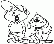 Printable little boy and his dog 4fe7 coloring pages