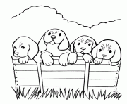 Printable four twins dog 0a53 coloring pages