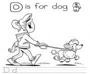 Printable printable alphabet s letter d is for dog7c59 coloring pages