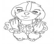 Printable cute small dog s254d coloring pages