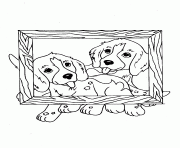 Printable dogs in a frame d98c coloring pages