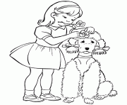 Printable bossy girl and her dog cdec coloring pages