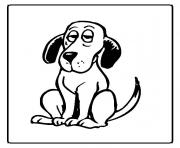 Printable lazy eyed dog b751 coloring pages