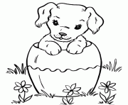 Printable easter dog s8818 coloring pages